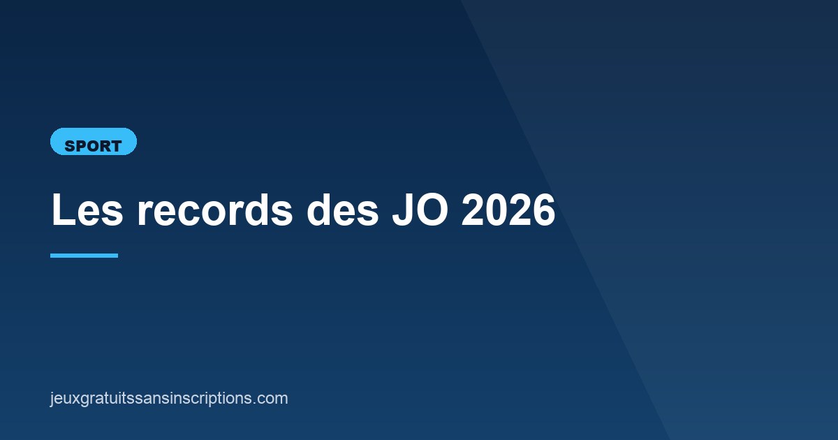 Illustration de l'article consacré aux records des JO 2026