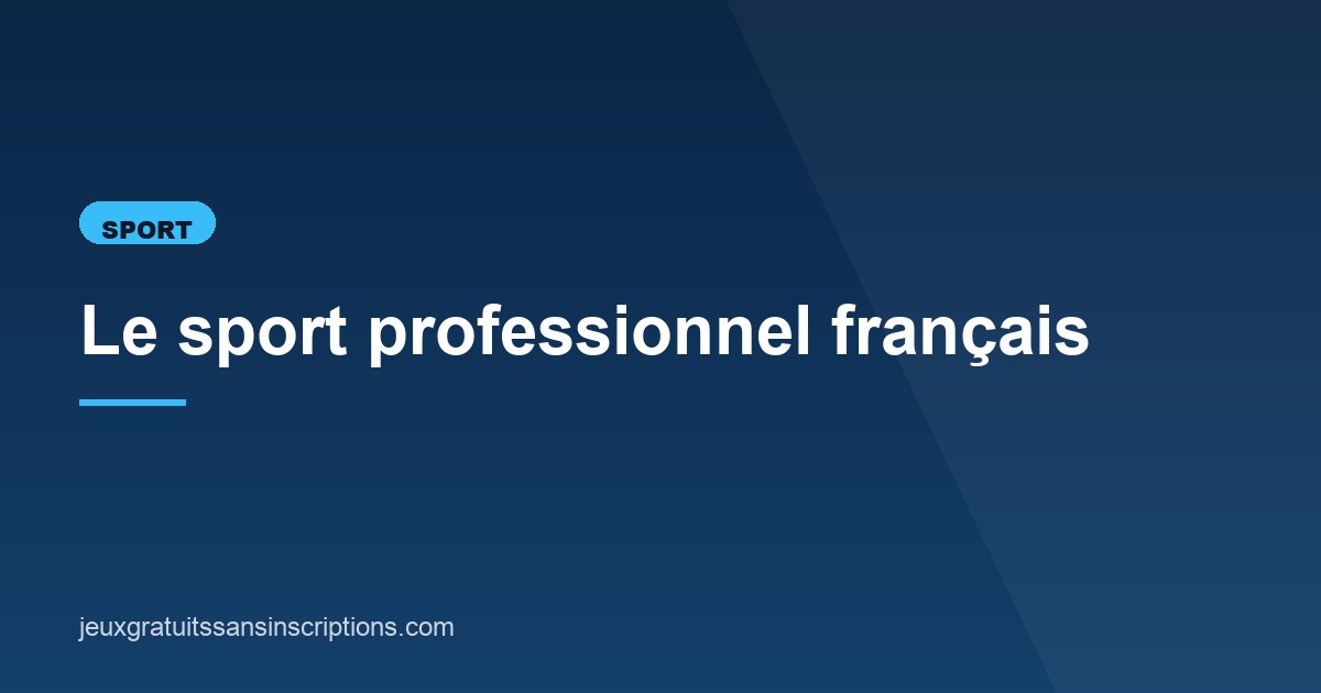 Illustration de l'article consacré au sport professionnel français
